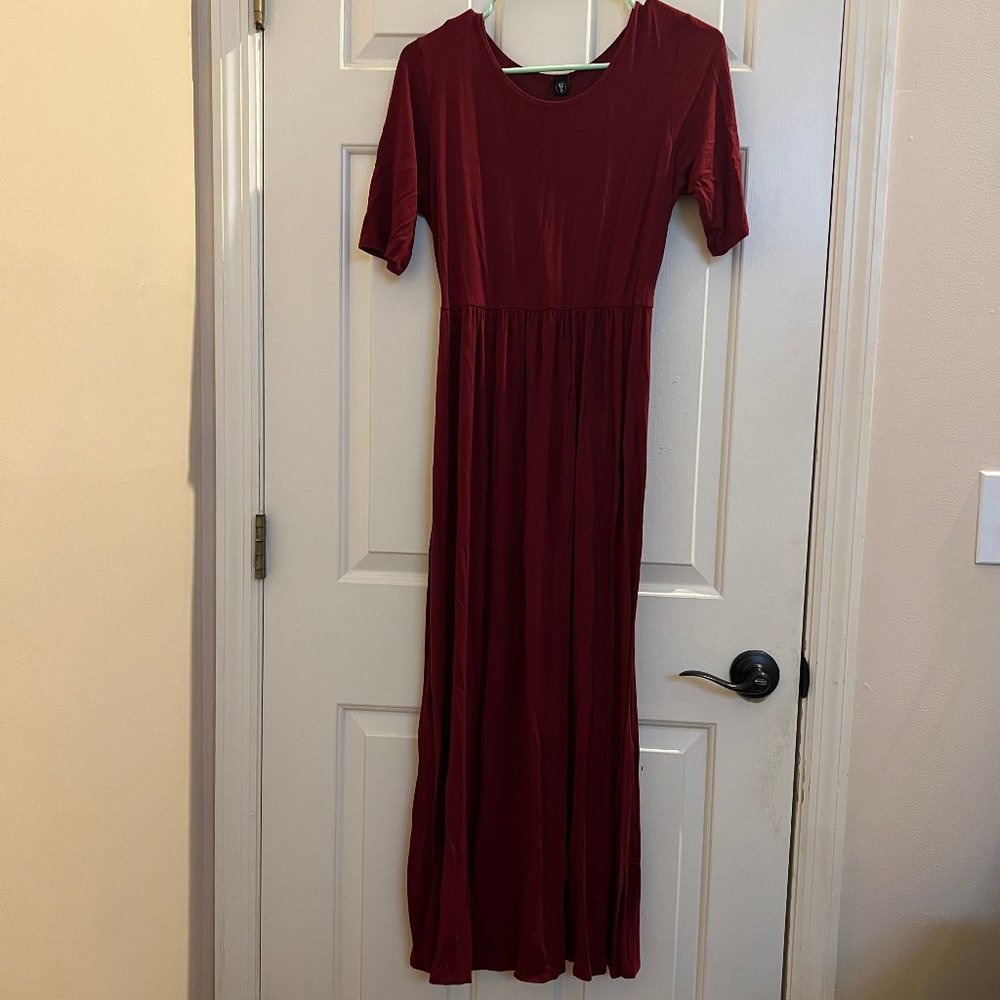 Red Jersey Maxi Dress